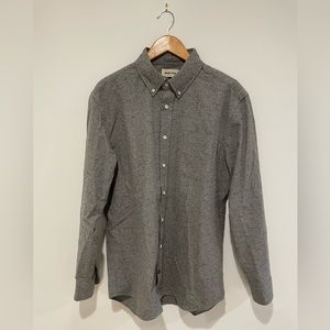 Taylor Stitch Jack Button Down Shirt Size 44/XL Grey Organic Cotton
